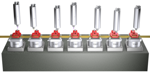 Serrages pour machines à transfert linéaire