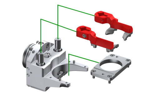 Mecatis avec  Armen und Arbeitsplatte